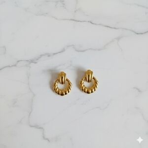 Stainless Steel Elegant Gold Hoop Earrings